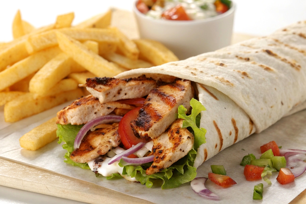 Chicken/Beef Wrap with Fries